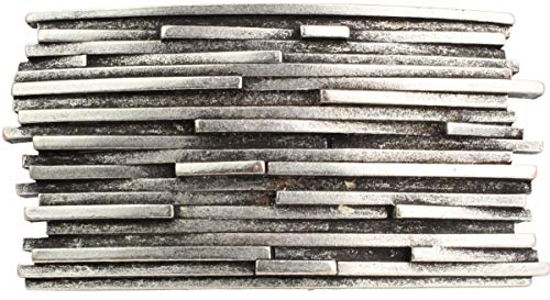 BELTINGER Gürtelschnalle Stripes 4,0 cm | Buckle Wechselschließe Gürtelschließe 40mm Massiv | Wechselgürtel bis 4cm | Silber