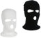 LINSOCLE 2pcs Balaclava - 3-Loch Sturmmaske, Gestrickte Sturmhaube, Multifunktionsmaske, Skimütze für Motorrad und Fahrrad (schwarz+weiß