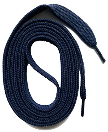 SNORS SCHNÜRSENKEL flach DUNKELBLAU 90cm, reißfest, Made in Germany, universelle Flachsenkel aus Polyester für Sportschuhe Sneaker Turnschuhe und Kinderschuhe - ÖkoTex, 6mm breit