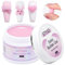 Builder Gel-50g Large Capacity Pink Solid Builder Gel for Nails Non-Stick Hand Nail Extension Gel Nail Art Hard Gel for Nails Sculpting Manicure 3D Modeling Salon UV Gel Home DIY