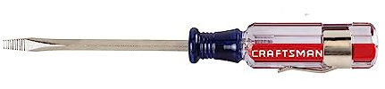 CRAFTSMAN Screwdriver, 1/8-in x 2-1/2 in Slotted, Acetate Handle (CMHT65017)