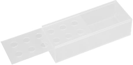 Florero de Acrílico Transparente, Jarrón Rectangular Largo, Decoración Transparente de 12 Agujeros, a Prueba de Fugas para la Familia para Cumpleaños