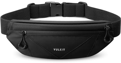 VULKIT Waist Fanny Pack Running Belt for Women Men Waterproof Bum Bag with Adjustable Buckle Elastic Strap for Under 7'' Phones Hiking Walking Gift Travel Outdoors