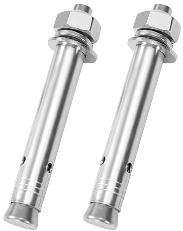Tunejoy Pernos de Anclaje de Expansión de Acero Inoxidable 304 M14x100 Tornillos de Expansión de Cabeza Hexagonal para Construcción de Pared 2 Piezas