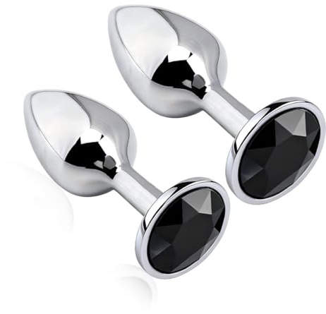 LQUYTA 2 Pièces Bouchon Anal Set, Plug Anal, Plug Anus Sex Toýs Homme Femme, Sex Toys Couple, pour les Débutants Couple Masculin, Blanc