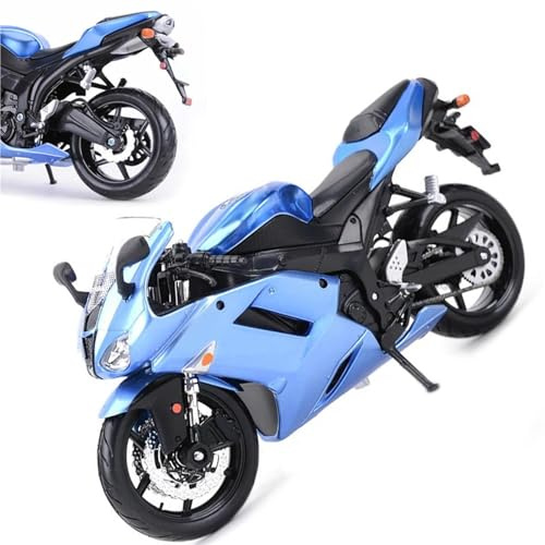 1:12 para Kawasaki para Ninja ZX-6R Vehículos De Fundición A Presión Azules Pasatiempos Coleccionables Modelo Motocicleta Juguetes