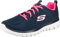 Skechers Graceful Get Connected, Sneaker Donna, Navy Mesh Hot Pink Trim, 37 EU
