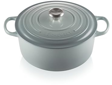 Le Creuset Signature Enamelled Cast Iron Round Casserole Dish With Lid, 28 cm, 6.7 Litre, Sea Salt