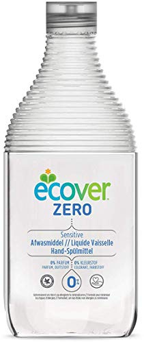 Ecover Zero Lot de 6 flacons de liquide vaisselle sans parfum 450 ml