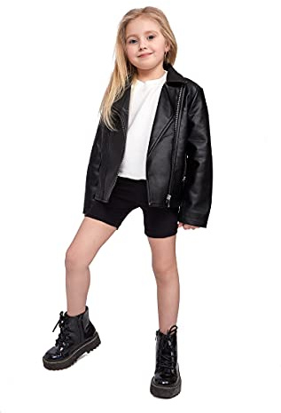 SOFTSAIL Flickleggings cykelshorts kort bomull sport dans gymnastik andas bekväm töjbar, Svart, 9-10 År