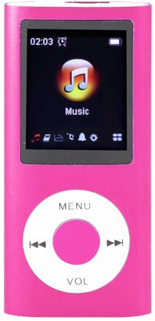 Zunate Reproductor MP3/Reproductor MP4, Reproductor de Música MP3, Pantalla LCD de 1,8 Pulgadas, Sonido HiFi, 7 Modos de Efectos de Sonido, Reproducción de Vídeo Fotográfico, (Rosado)