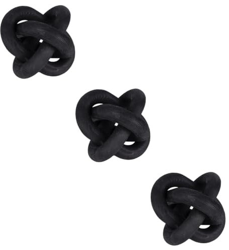 Cabilock 3 Pezzi Di Ornamento Decorativo A Maglie Di Catena Nodi Di Legno Fatti A Mano Per Arredamento Moderno in Stile Fattoria Tradizionale
