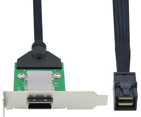 Hxhsgmeh Adaptateur externe Mini SAS HD SFF-8088 26P PCBA femelle avec support discret vers SAS SFF-8643 12 Gbps externe 100 Ohm B