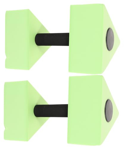 TOGEVAL Water Dumbbells Pair for Pool Exercise, EVA Green Resistance | Lightweight Pair for Water Aerobics and Classes, Supports Strength Work, Suitable for Ages and Levels