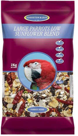 Johnston & Jeff 2kg Low Sunflower Seed Mix for Large Parrots