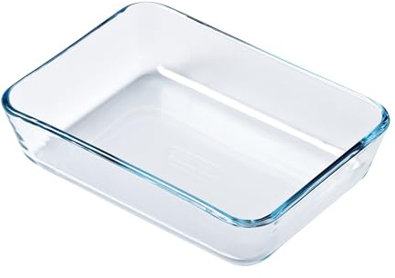 PYREX, Ideal Airfryer, rechteckige Auflaufform, Borosilikatglas, 19 x 14 cm, gleichmäßiges Kochen, leicht zu reinigen