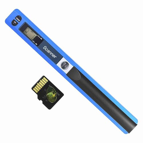 Domary Bärbar Handhållen Skanner, A4-storlek 900DPI Trådlös Stavskanner med 8 GB TF-kort och Skyddsväska för Affärsdokument Kvittoböcker