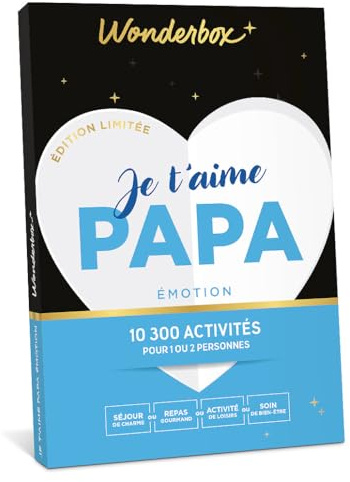 Wonderbox - Je t'aime Papa Émotion - Coffret Cadeau - Idée Cadeau Multi Activités