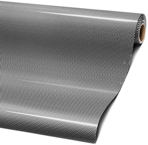 VViViD DECO65 Perforated Black Permanent Adhesive Craft 12 Inches x 5 Feet Vinyl Roll for Cricut, Silhouette & Cameo Including Free 12 Inches x 12 Inches Transfer Paper Sheet