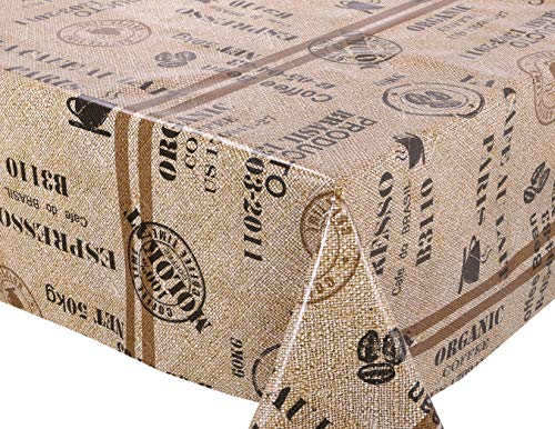 Brasil Wachstuchtischdecke glatt abwischbar Garten Tischdecke RUND OVAL ECKIG, Größe wählbar (Eckig 140x180 cm)