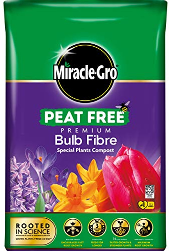 Miracle-Gro 119785 Premium Bulb Fibre Compost, PEAT FREE, 20 Litre Bag, (New 2020 Range), Purple