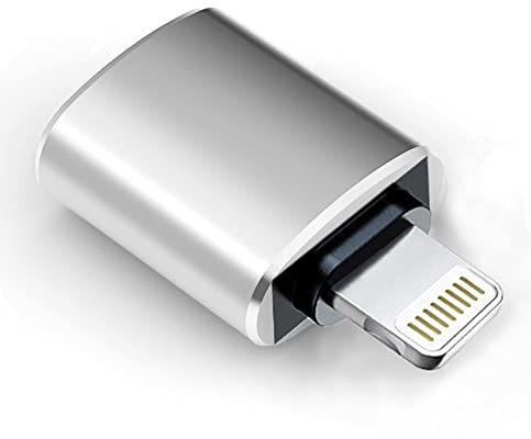 Apple Adaptateur Lightning vers USB pour Appareil Photo, câble USB 3.0 OTG pour iPhone/iPad pour connecter Un Lecteur de Cartes, Une clé USB, Un Disque U, Un Clavier, Une Souris, MIDI
