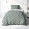 Träumschön Biber Bettwäsche Set 2tlg 135x200 cm + 80x80 cm – Flauschige Bettwäsche Grün – Weiche Winterbettwäsche im Hexagon Design - Atmungsaktiv, Warm & Hautfreundlich - 100% Baumwolle