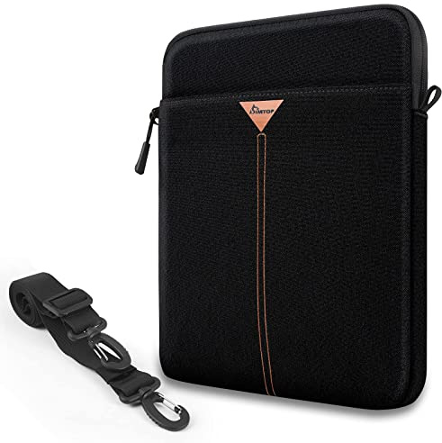 SIMTOP Borsa Ipad per 12,9 pollici,borse a tracolla con tasche portaoggetti, compatibile con ipad air 2023 borsa ipad 10 generazione, accessori per tablet impermeabili (Nera)