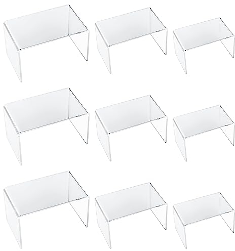 Ywchoshe 9er Acryl Display Risers - Schmuck Display Ständer in 3 Größen