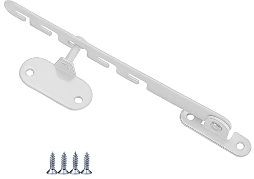 Zasvec Fensterfeststeller 1 Kit Fenster Öffnungsbegrenzer Kipp Regler für Fenster Metall Weiß Fensterstopper Fensterriegel Zuschlagschutz Kippfensterschutz zum Einstellen der Fensteröffnung