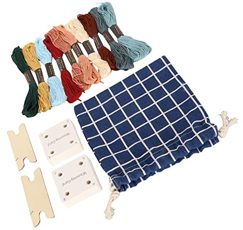 30pcs Cartes de Tissage Ensemble Cartes de Métier à Tisser Portables Légères avec Navette de Fil à Broder pour Bracelet