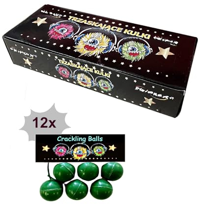 h2i Crackling Knisterbällel | 72 Teile | Party Spaß für Klein & Groß I für Silvester, Halloween & Party Mitbringsel | Kinder & Jugendfeuerwerk | l | Ganzjahresfeuerwerk Kat. F1