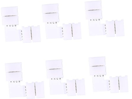 Mikikit 6st Stoßverbinder Led- Led-streifen- L-form- Lötfrei Schnalle