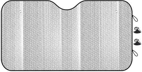 ARTREE Parasol Coche Delantero，Parasol Luna de Coche Metalizado Cortina Reflectante para Vehículo Protección Rayos UV Parabrisas, Protector Solar Camionetas，Furgonetas Universal, Medidas 150 x 80cm
