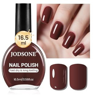 JODSONE 16.5ml Brown Nail Polish Large Volume Quick Drying Nail Polish, Fast Drying and Long Lasting Color Nail Art DIY Home Manicure Gift for Women