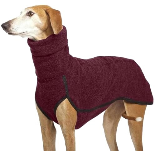 Whippet jumper enfärgad varm vinthunds-rock fleece för hund, vinter hundkläder tröja tröja för golden retrievers, fester och vardagskläder
