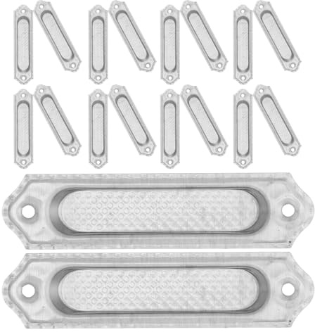 PRETYZOOM 20 Tiradores Empotrados de Acero Inoxidable para Puertas y Cajones de Armario, Diseño Minimalista y Seguro, Compatibles Universalmente para Cocina y Baño