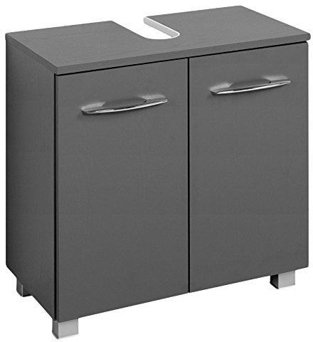 Held Möbel Portofino Unterbeckenschrank 60, Holzwerkstoff, Graphitgrau, 35 x 60 x 59 cm