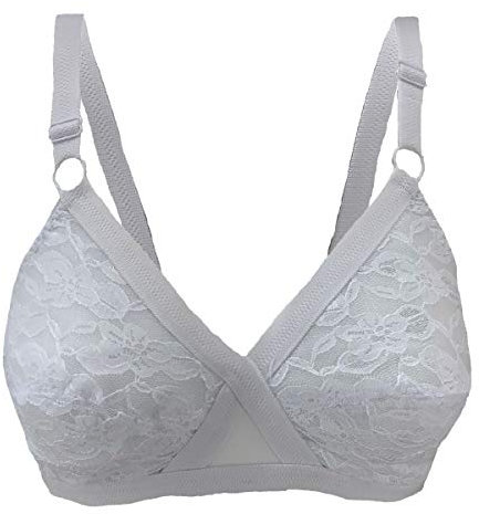 InsightClothing Cross Your Heart Bra Non Wired Full Coverage Cups Slightly Padded - White - 36D