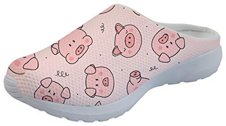 Showudesigns Pantoufles décontractées en maille pour femme avec imprimé animal