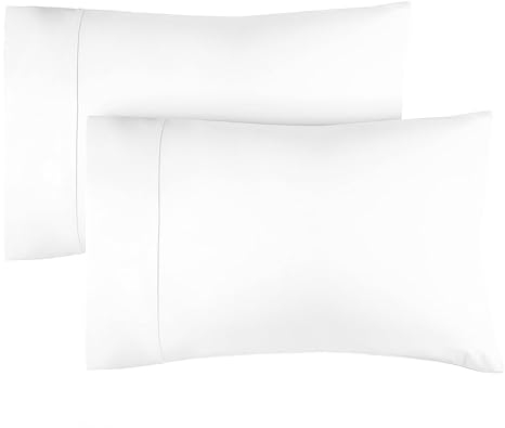 Kissenbezug 40x60 cm Weiß 2 Pack - Weiche Kopfkissenbezüge aus Mikrofaser - Kissenhüllen atmungsaktiv, pflegeleicht & knitterfrei - Maschinenwaschbar mit Hotelverschluss - Oeko-Tex Zertifiziert