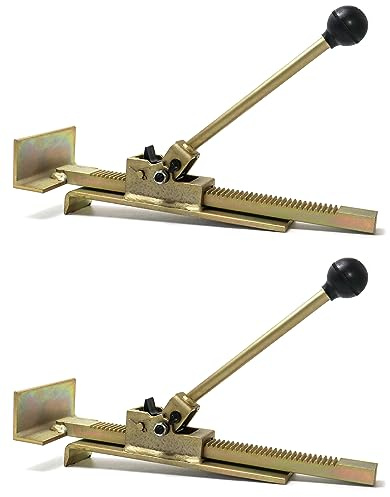 QWORK Hardwood Flooring Jack, 2 Pack Flooring Jack and Positioning Tool for Straighten and Installing Hardwood Floors, Easy Ratcheting Mechanism
