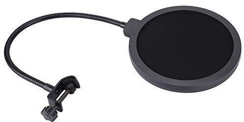 Filtro antipop para micrófono, cubierta a prueba de viento para micrófono para grabación de voz, protección del micrófono para eliminar el ruido