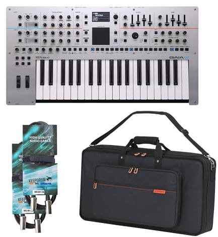 Roland Gaia 2 virtuell analoger Synthesizer + Transporttasche + 2x keepdrum MIDI-Kabel