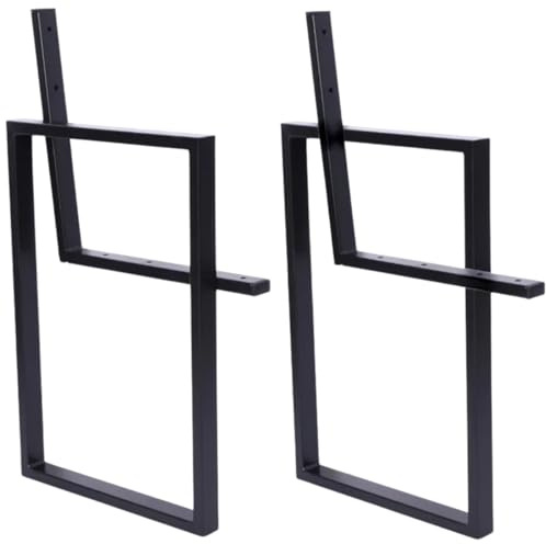 Bankbeine, Bankgestell Gartenbank Beine, Parkbank Beine, Bankfüße, Bankkufen Sitzbank, Schwarz, Stahl Pulverbeschichtet Mattschwarz, Perfekt für den Garten, Park, Spielplatz, Stabil, Hochwertig, DIY