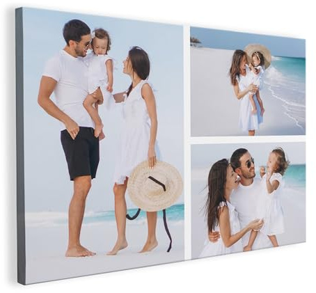 Personalised Canvas with Photos, Customised Canvas with Pictures, Personalised Gifts for Kids, Baby, Women, Men