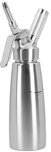 Sifone per Panna in Acciaio Inossidabile 304, Facile da Pulire, Rivestimento Interno Sicuro per Pasticceri, 500 Ml, Argento (Acciaio Inossidabile 304 500ML)