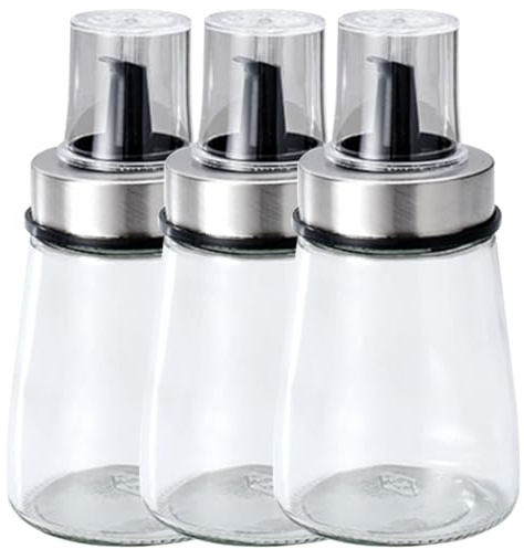 Ciieeo Botellas De Aceite Vinagreras y Aceiteras 3 Piezas Para Hogar y Restaurante