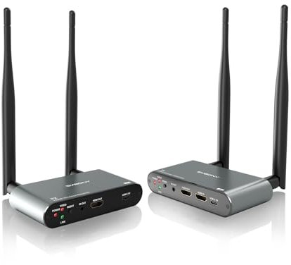 SVBONY TransAir2 Transmetteur HDMI Fil,4K à 30 Hz 300m, Prise en Charge 1TX à 4RX Max, Latence 0,06s, Plug and Play, Diffusion Vidéo Depuis PC/Mac vers TV HD