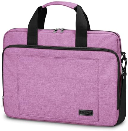 SUBBLIM Maletín Portátil Air Padding 15,6 Pulgadas, 3 Compartimentos, Resistente al Agua, Correa Ajustable, Rosa